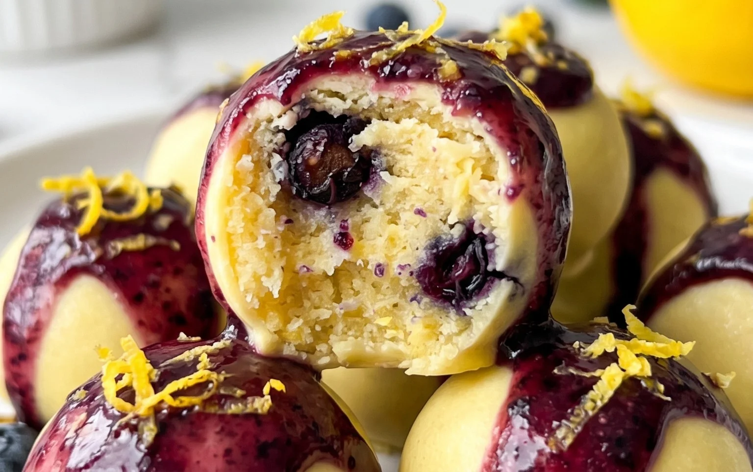 LEMON BLUEBERRY TRUFFLES
