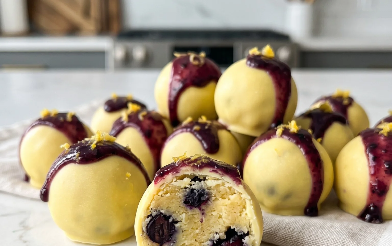 LEMON BLUEBERRY TRUFFLES