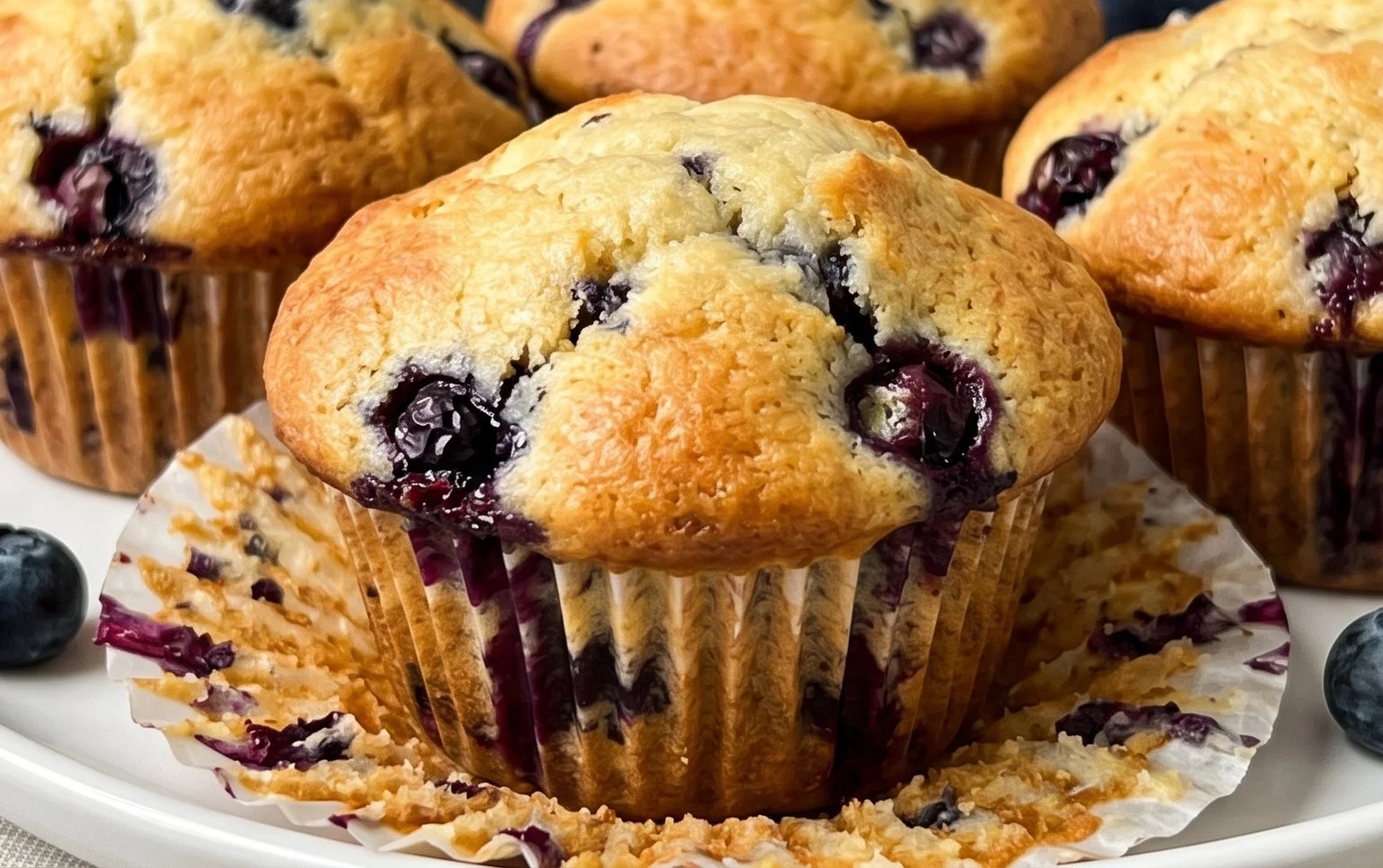 Sour Cream Blueberry Muffins