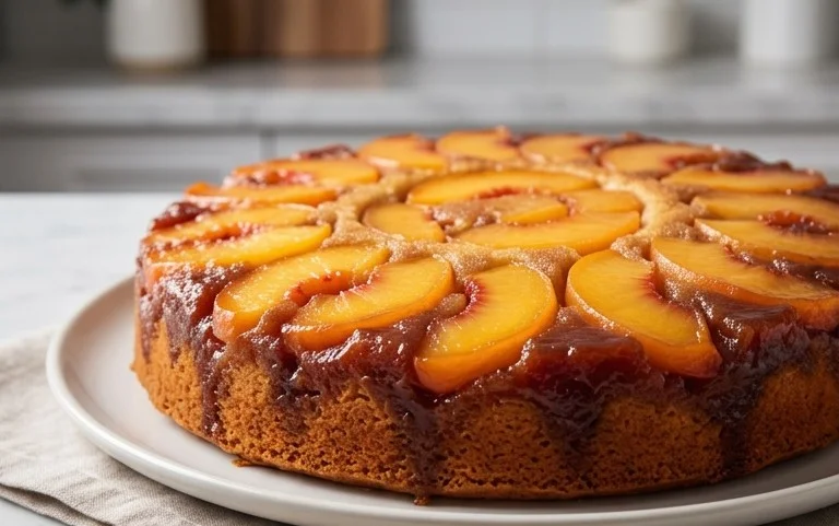 Peach Upside-Down Cake Recipe