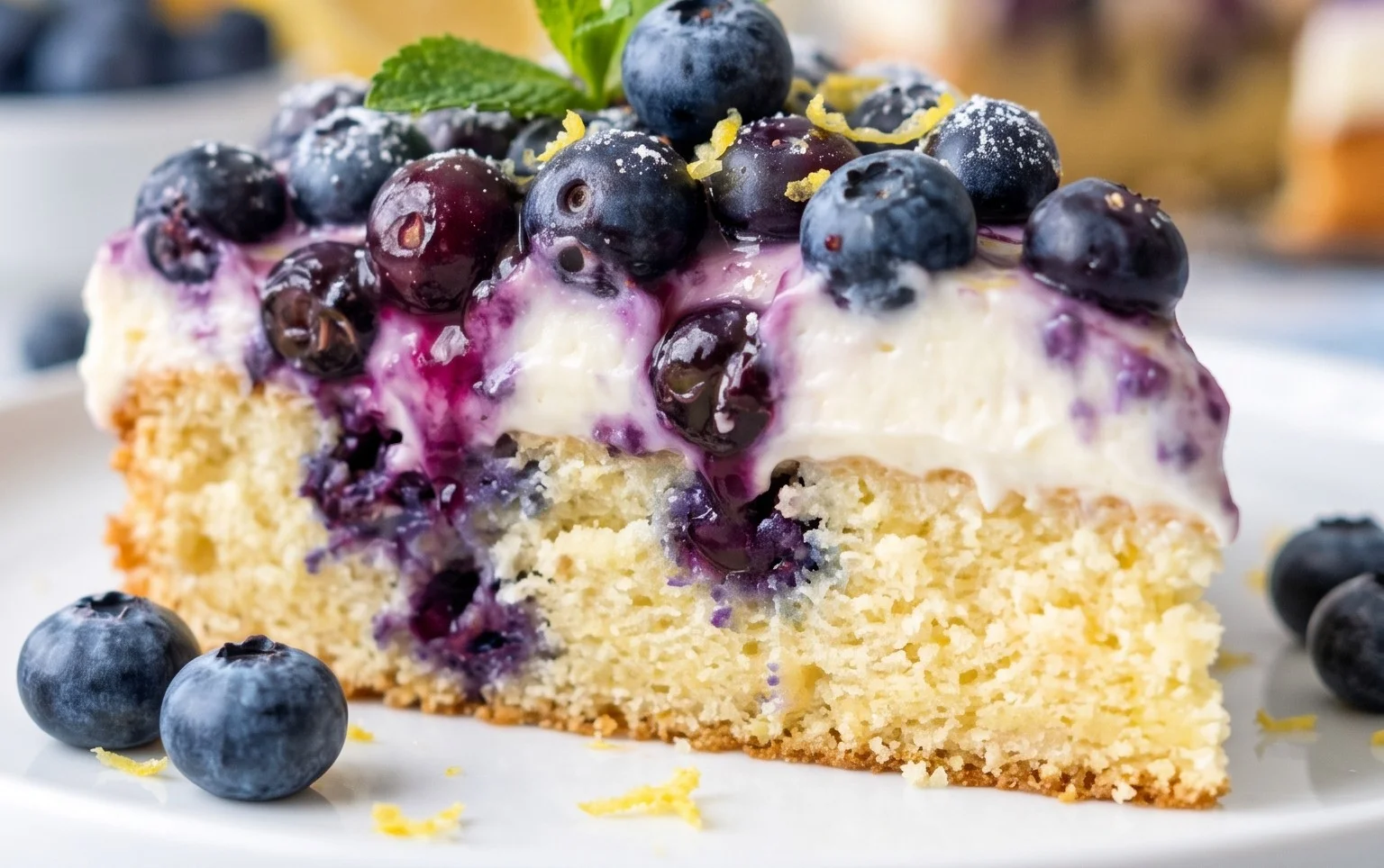 Nova Scotia Blueberry Cream Cake