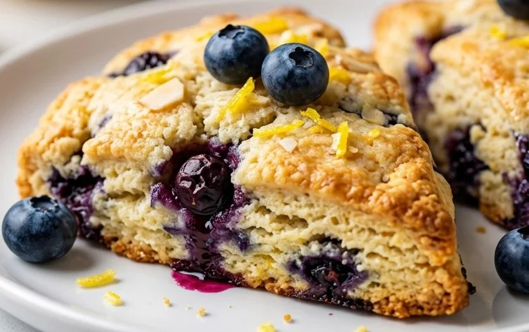 Almond Flour Lemon Blueberry Scones