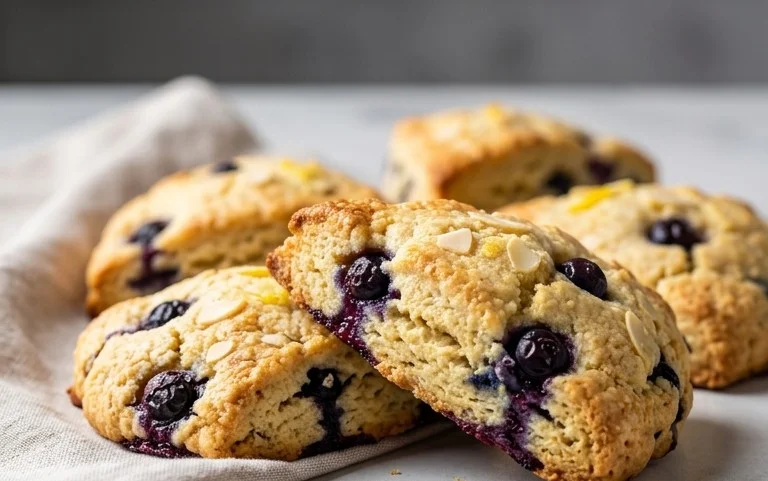 Almond Flour Lemon Blueberry Scones