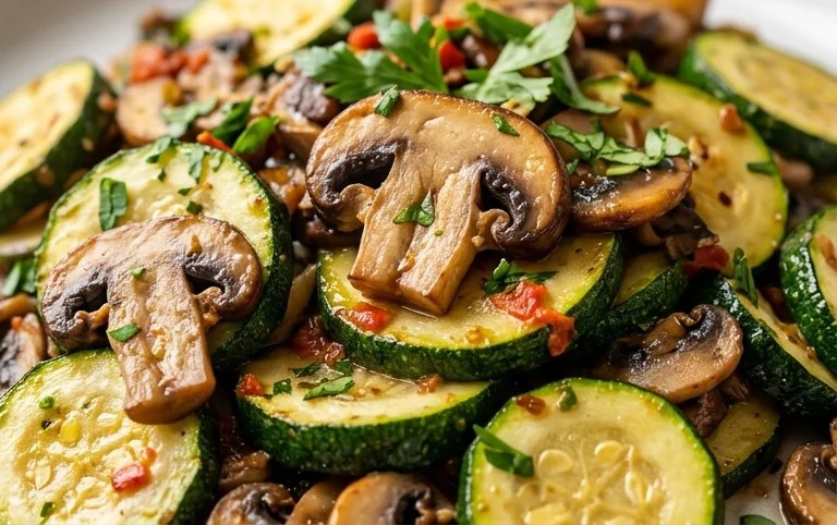 Skillet Zucchini and Mushrooms