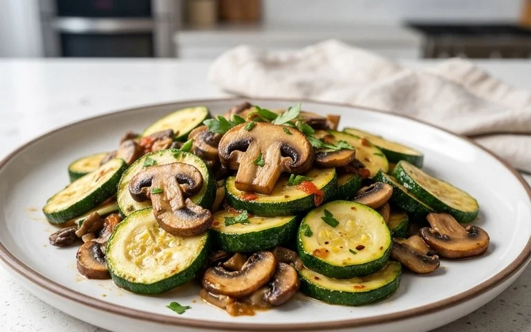 Skillet Zucchini and Mushrooms