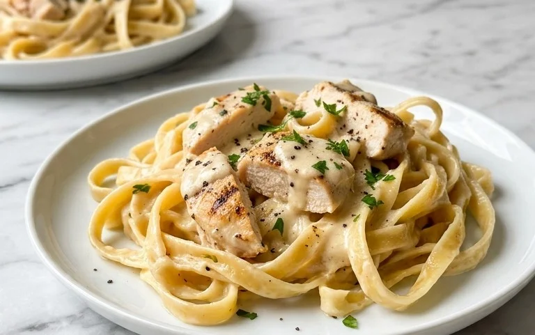 Low Calorie Chicken Alfredo