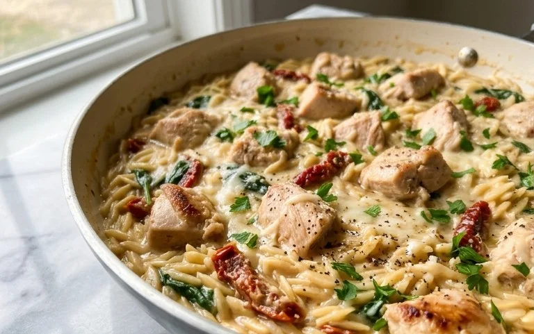 Chicken Orzo (30-Minutes, One-Pan)
