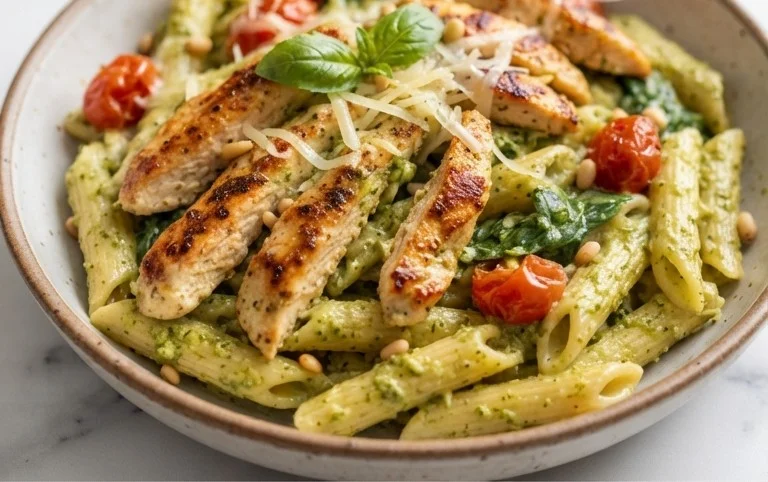 Creamy Chicken Pesto Pasta
