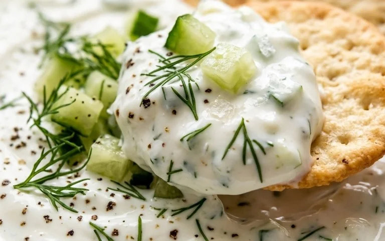Cucumber Dip with Sour Cream and Dill
