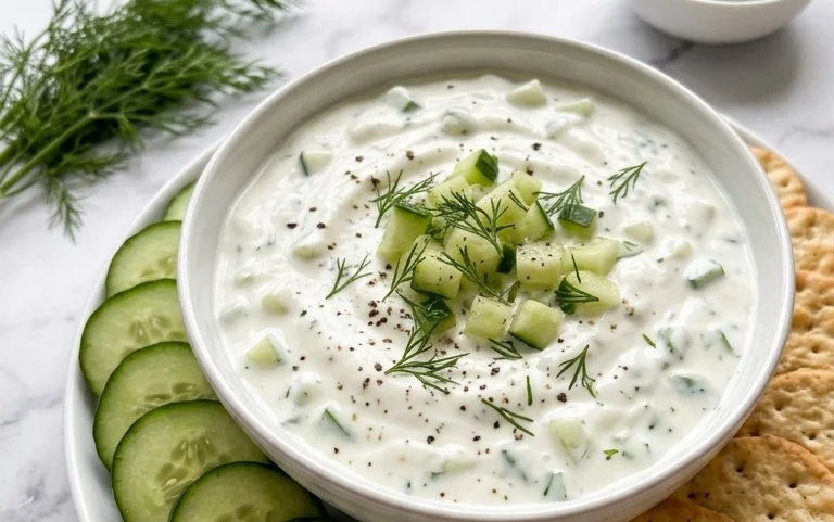 Cucumber Dip with Sour Cream and Dill