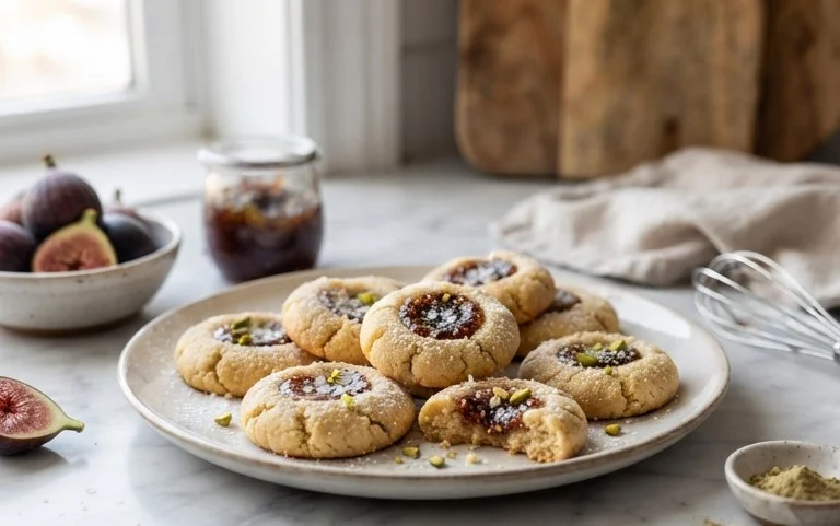 Cardamom Fig Thumbprint Cookies