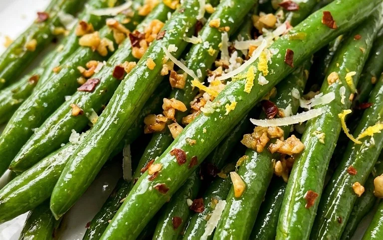 Sautéed Green Beans Recipe with Garlic