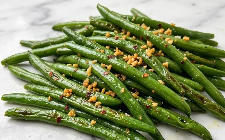 Sautéed Green Beans Recipe with Garlic