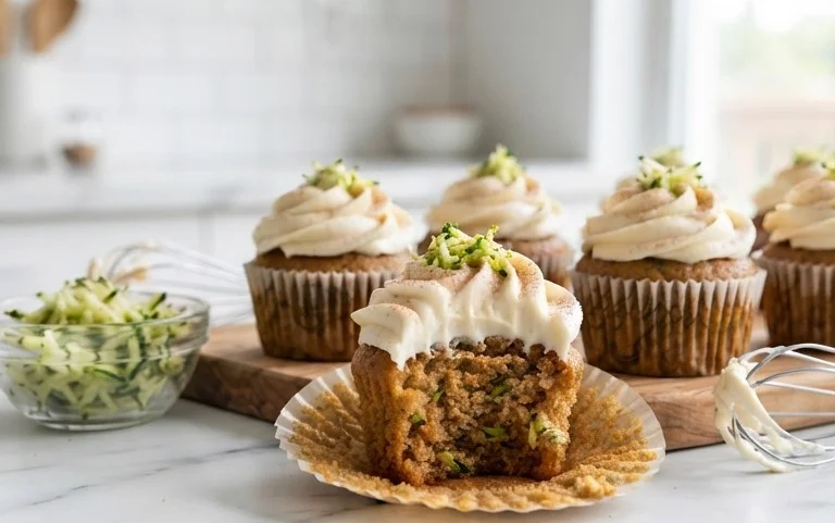 Zucchini Cupcakes with Cream Cheese Frosting