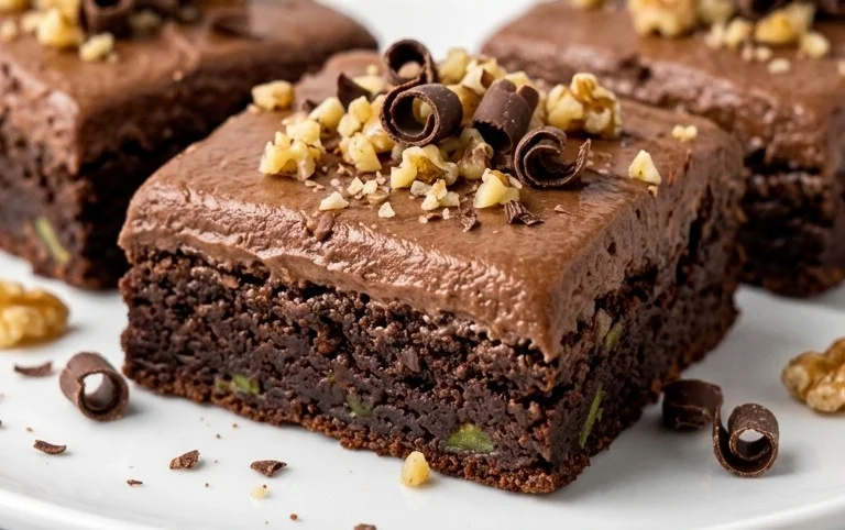 Zucchini Brownies with 1 minute Frosting!