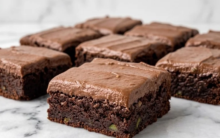 Zucchini Brownies with 1 minute Frosting!