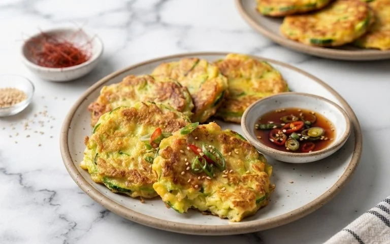 Quick & Easy Korean Zucchini Fritters (Hobak Jeon)