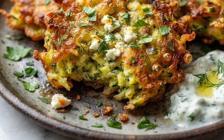 Kolokithokeftedes (Greek Zucchini Fritters)