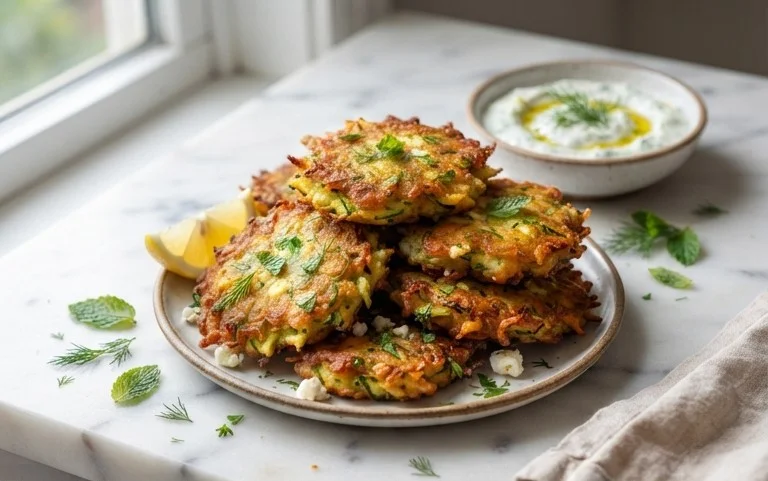 Kolokithokeftedes (Greek Zucchini Fritters)